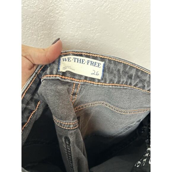 We The Free Free People The Pacifica High Rise Slim Straight Leg Size 26 Black - Picture 9 of 11
